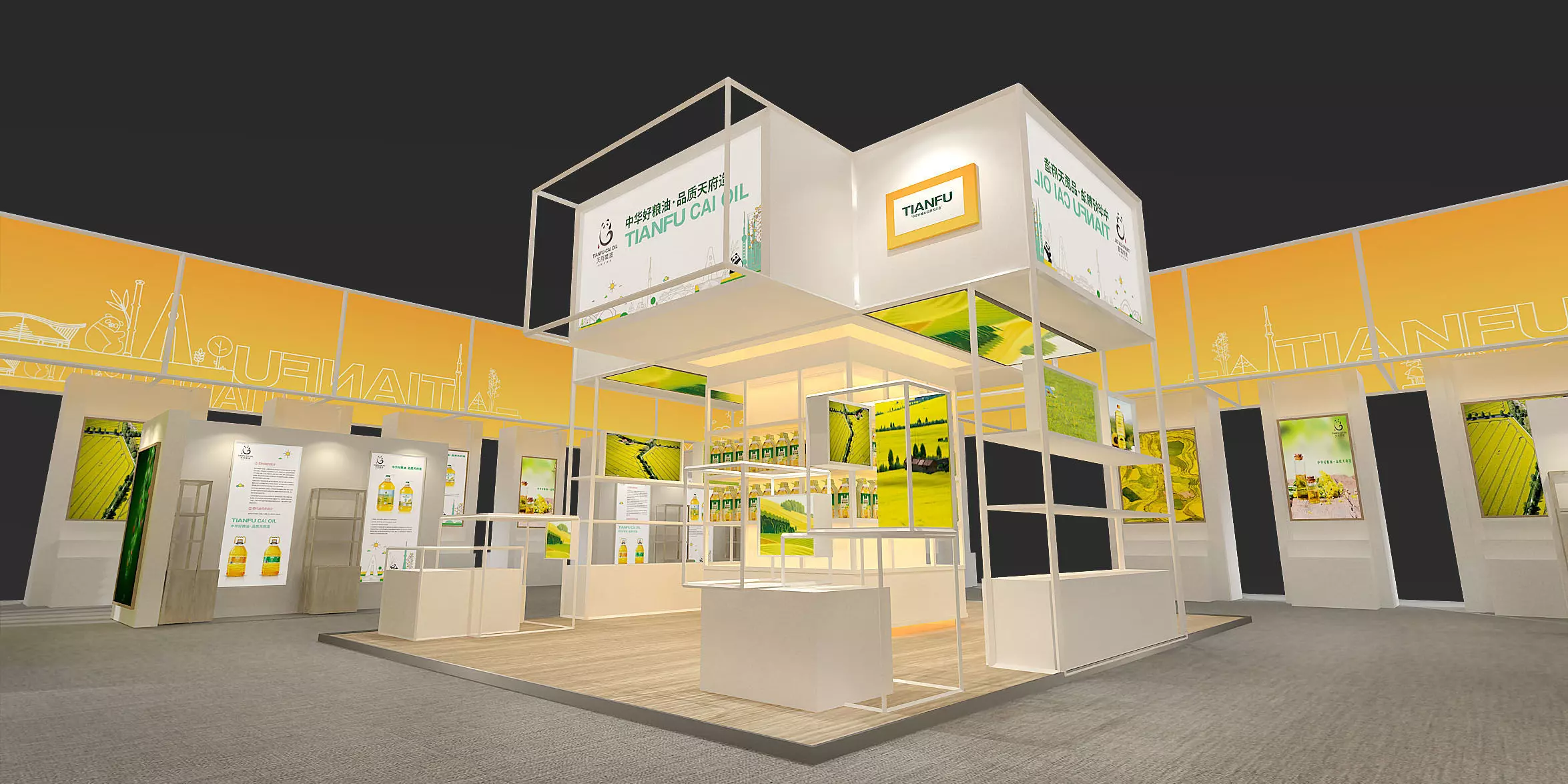 exhibition Low-poly 3D model_0