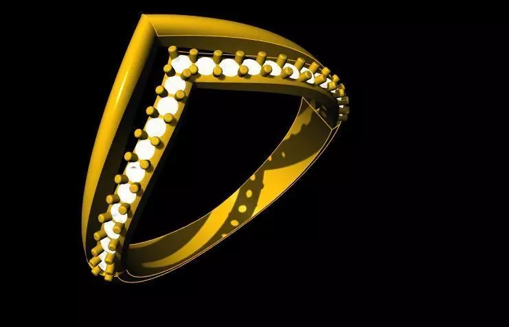 chevron ring 3dm file 3D print model_0