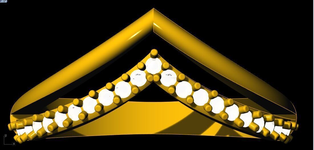 chevron ring 3dm file 3D print model_1
