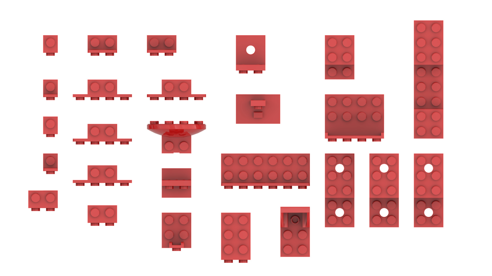 TwindBricks3D - 26 Bricks Plate Bracket collection 3D print model_1
