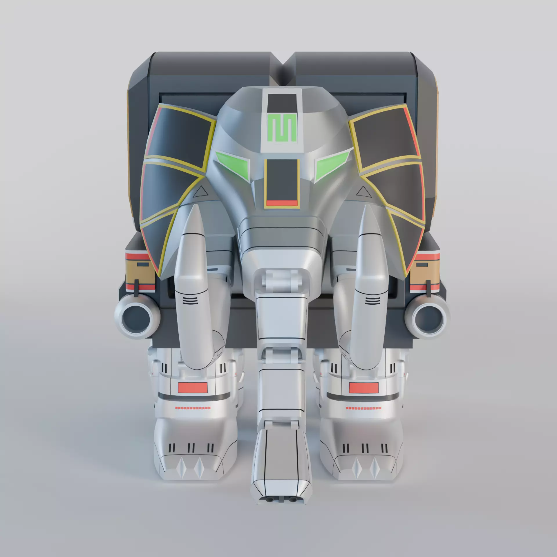 Mastodon zord Statue Printable 3D print model