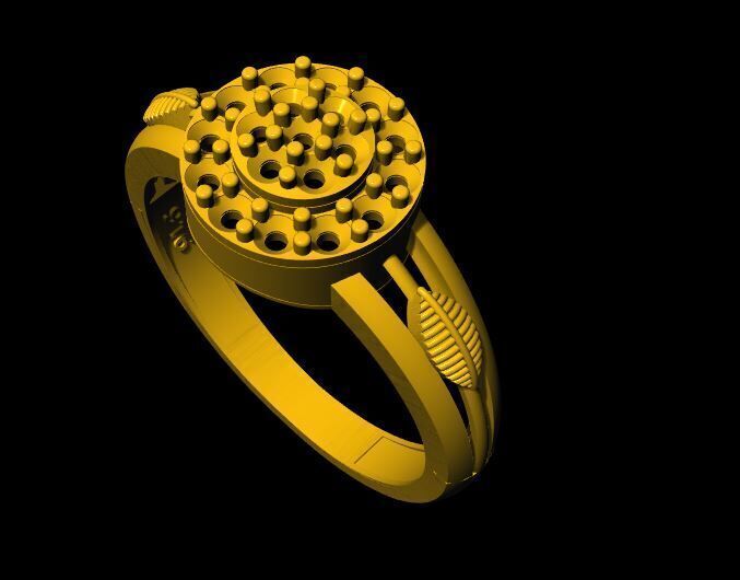 cluster ring 3dm file 3D print model_1