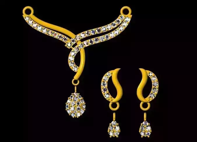 pendant and earrings 3dm file