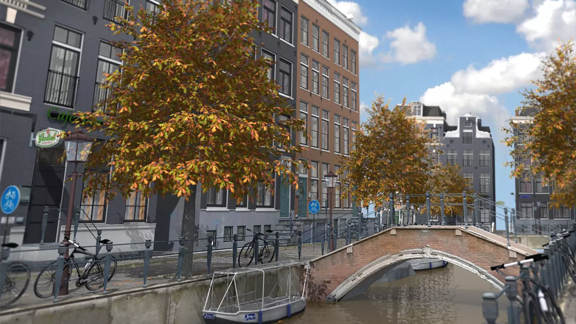 Amsterdam Street Low-poly 3D model