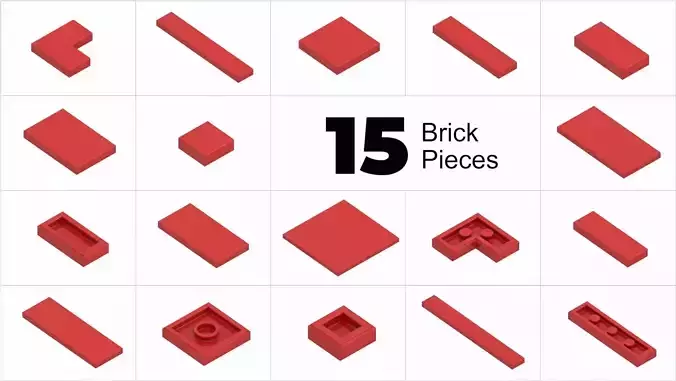 TwindBricks3D - 15 Bricks Tile collection