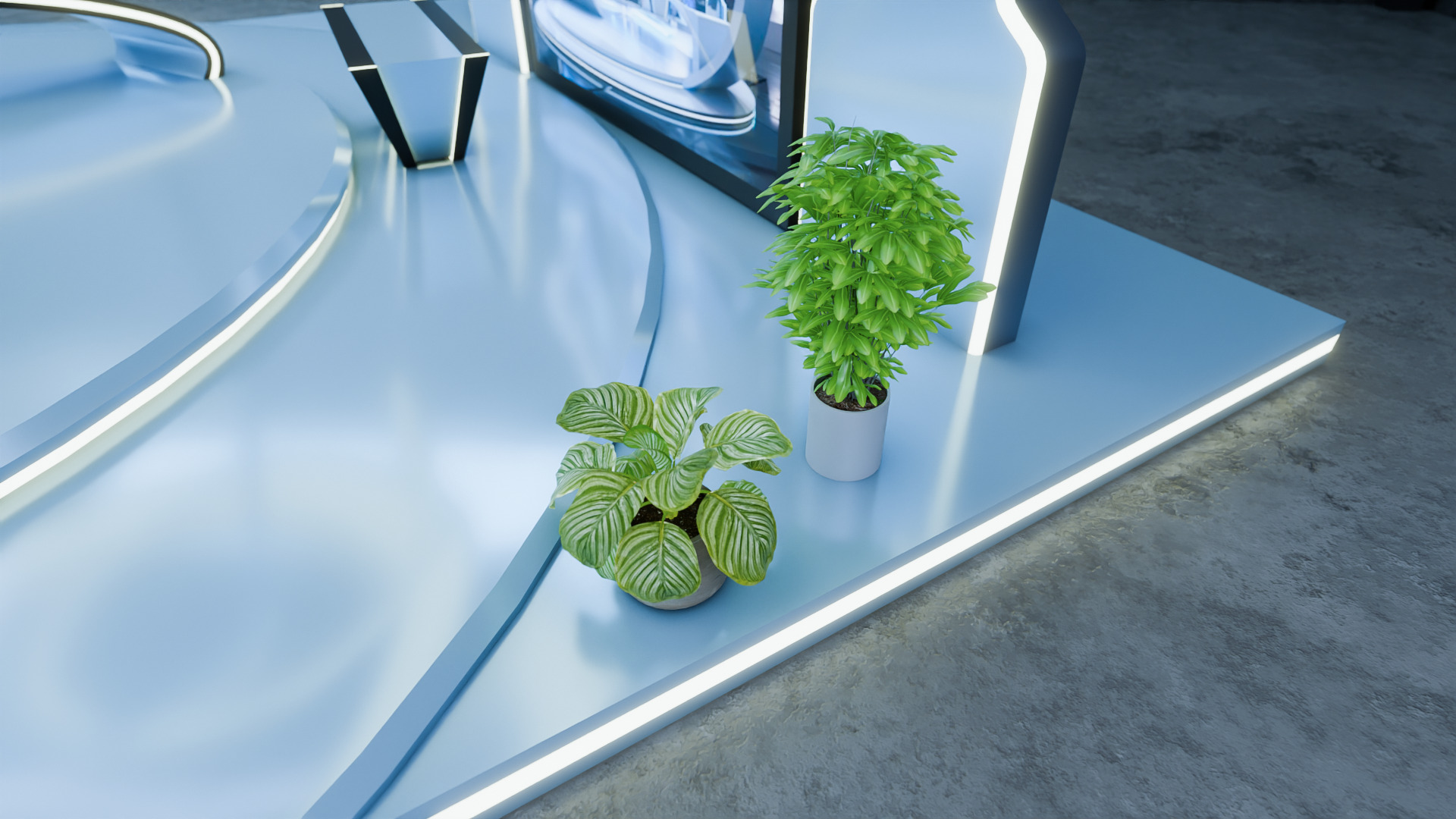 Modern 3D Exhibition Stand Trade Show Ready 3D model_4