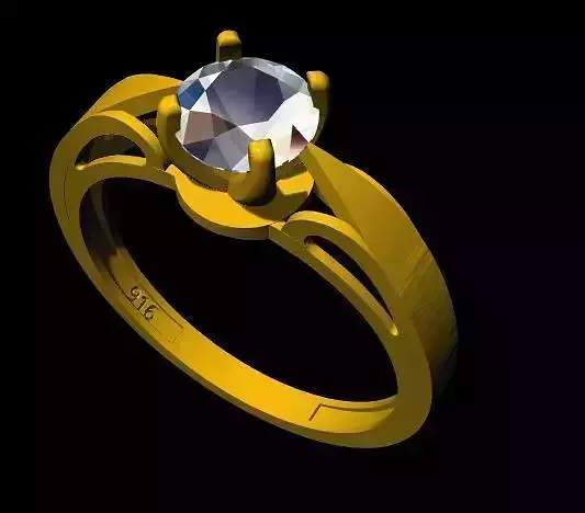 solitaire ring 3dm file