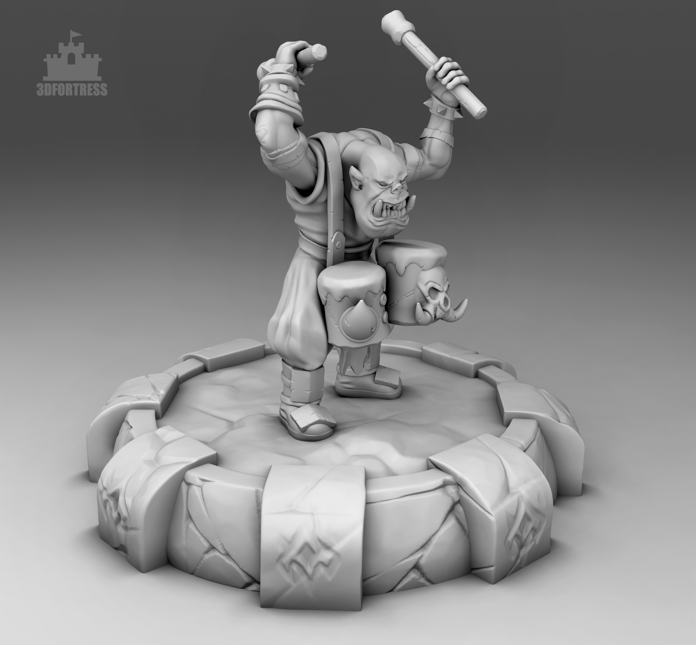 Drummer 3D print model_8