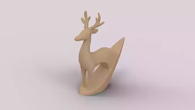 Minimalist Deer Sculpture