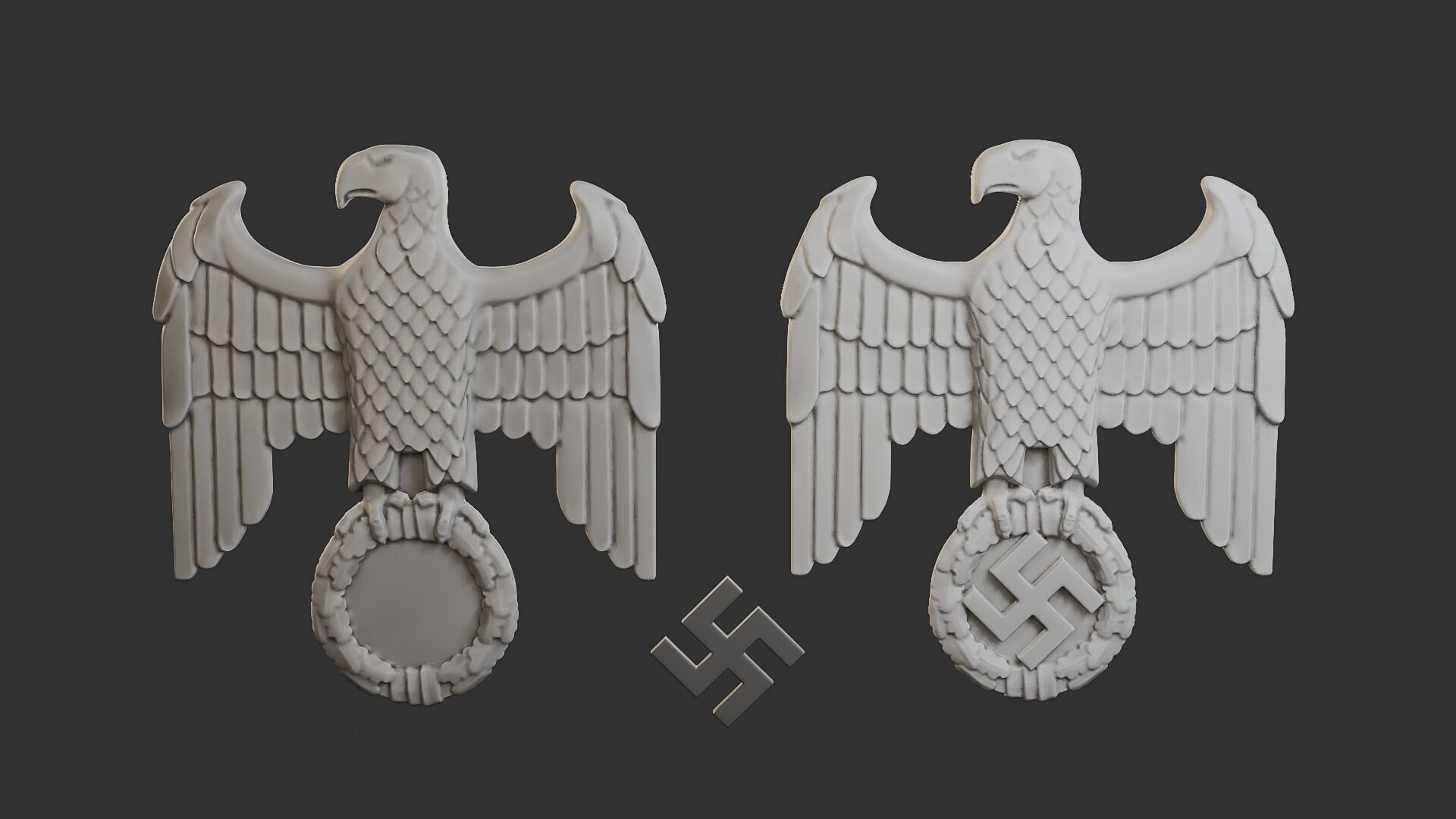 WWII German Eagle B 3D print model_1