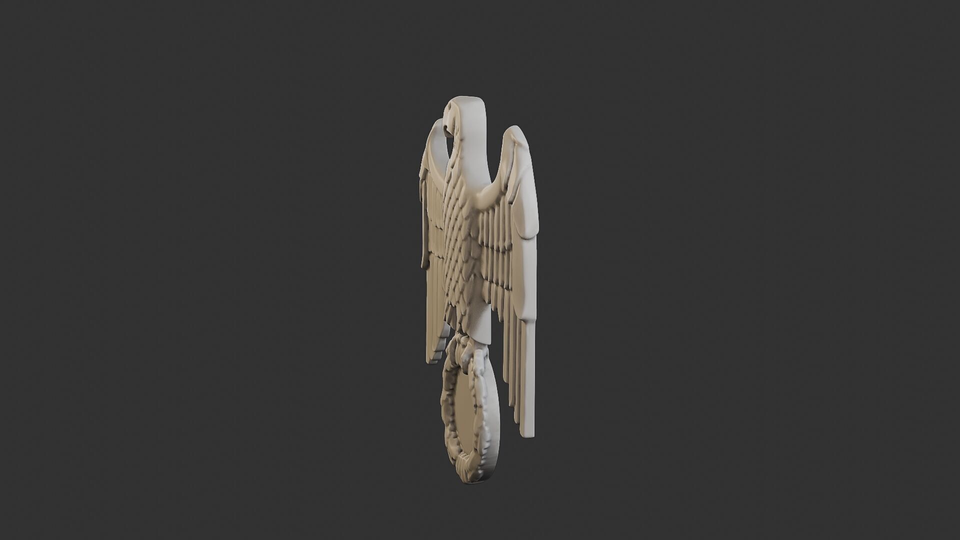 WWII German Eagle B 3D print model_3