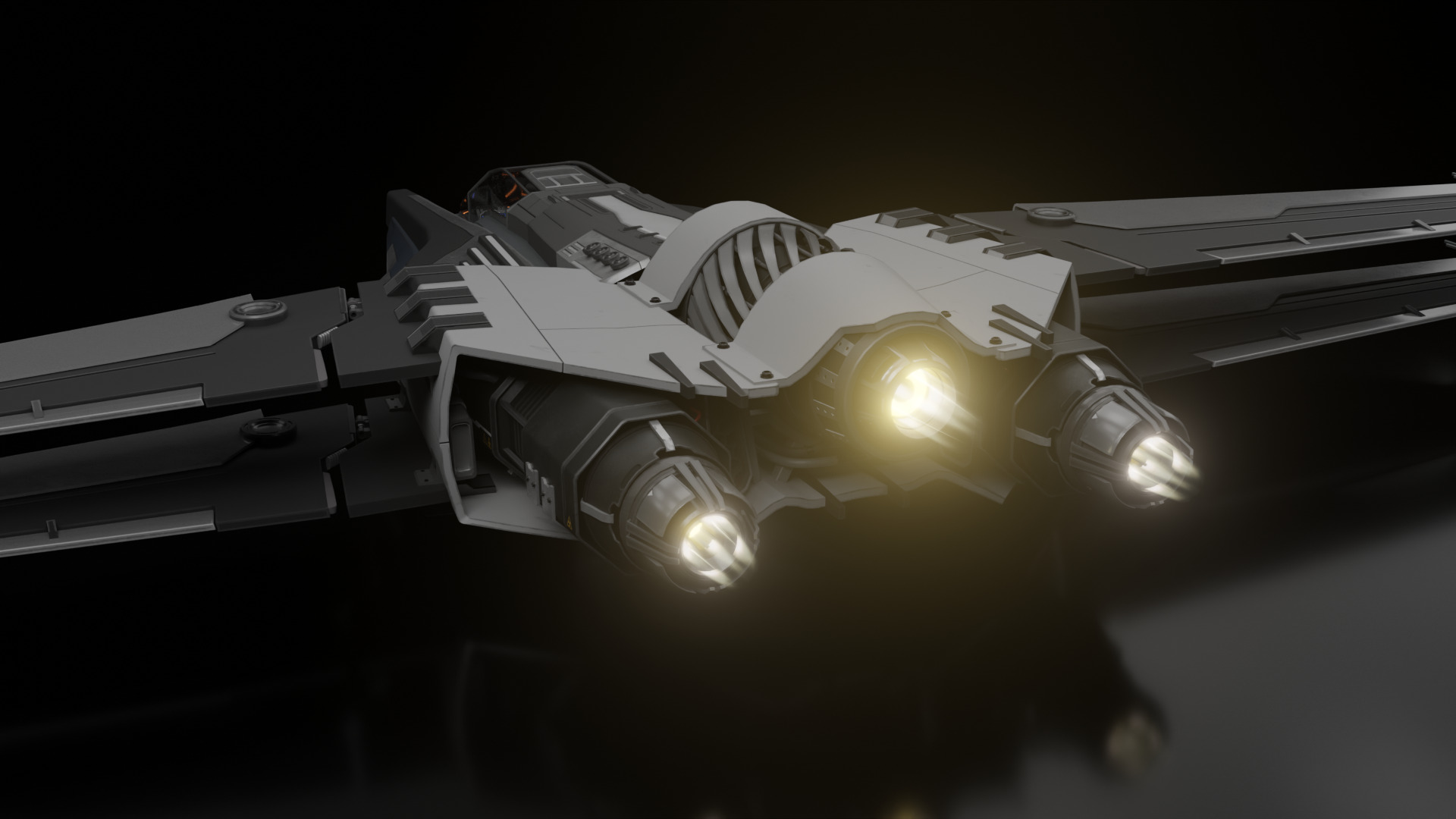 Scifi Ship with Interior 3D model_13