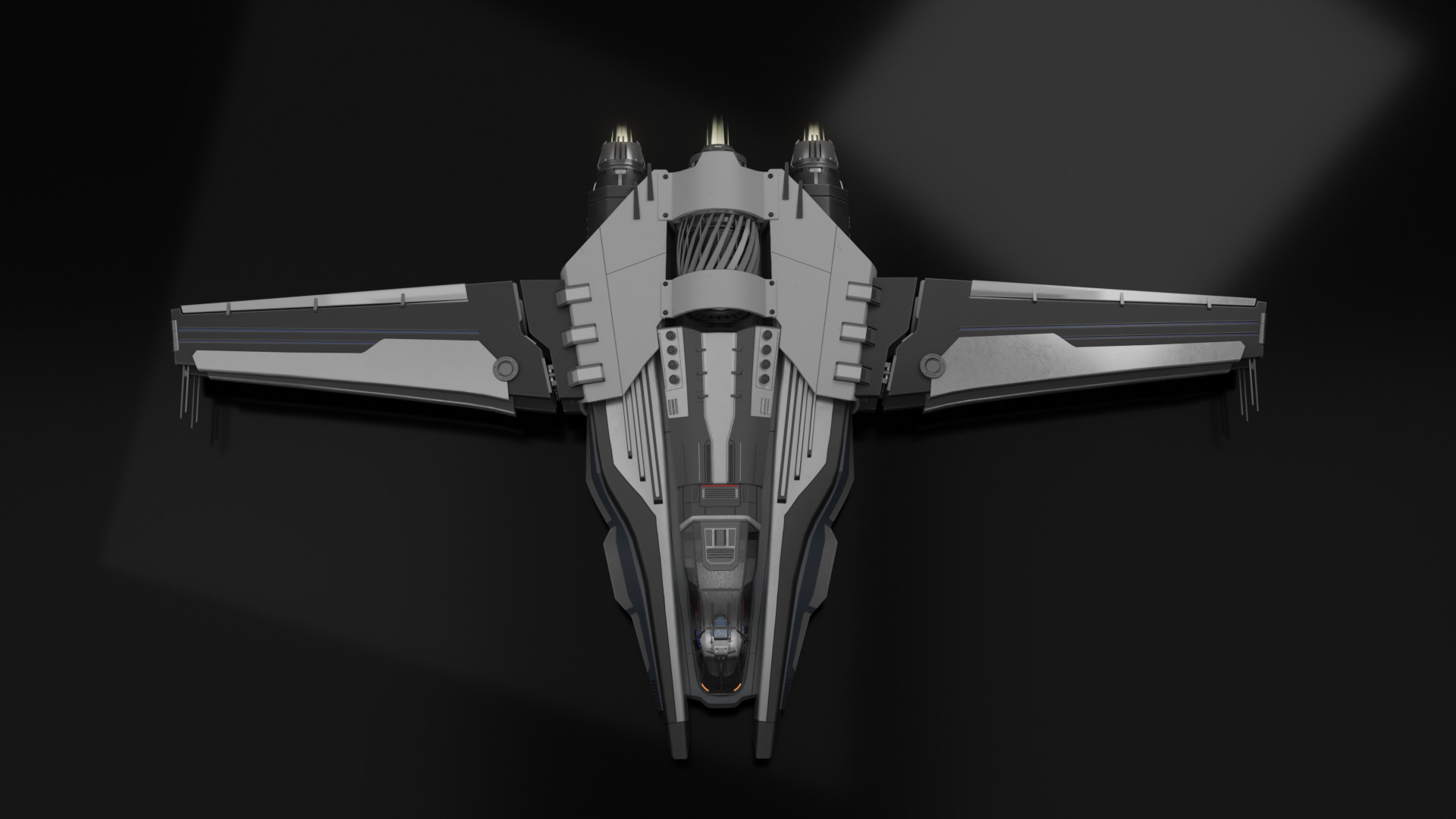 Scifi Ship with Interior 3D model_17