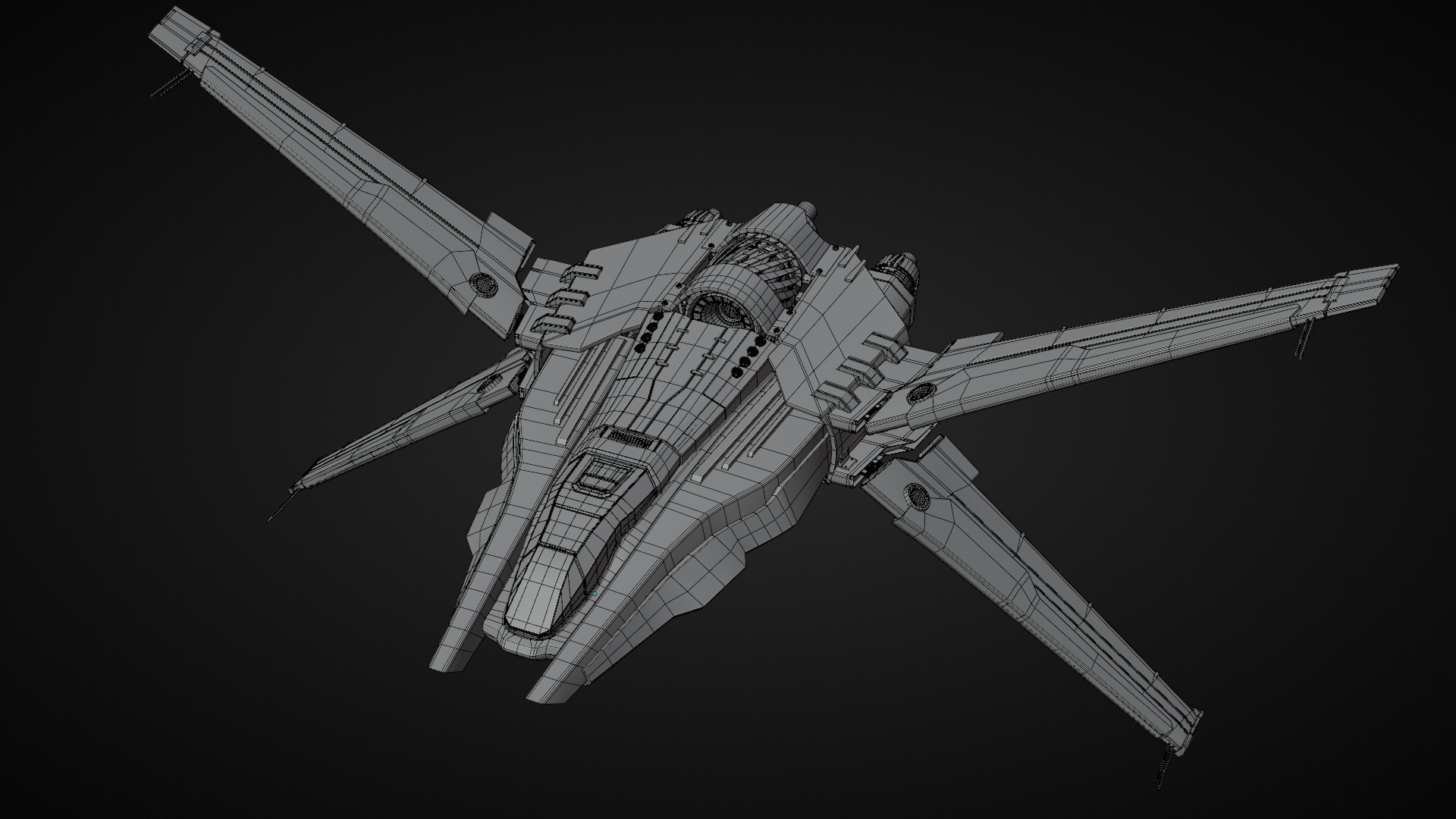 Scifi Ship with Interior 3D model_26