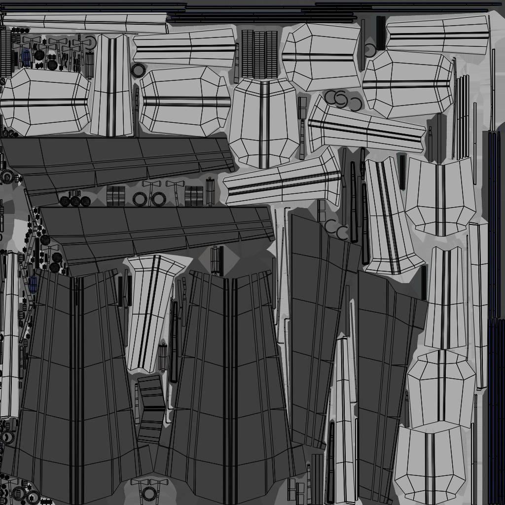 Scifi Ship with Interior 3D model_22