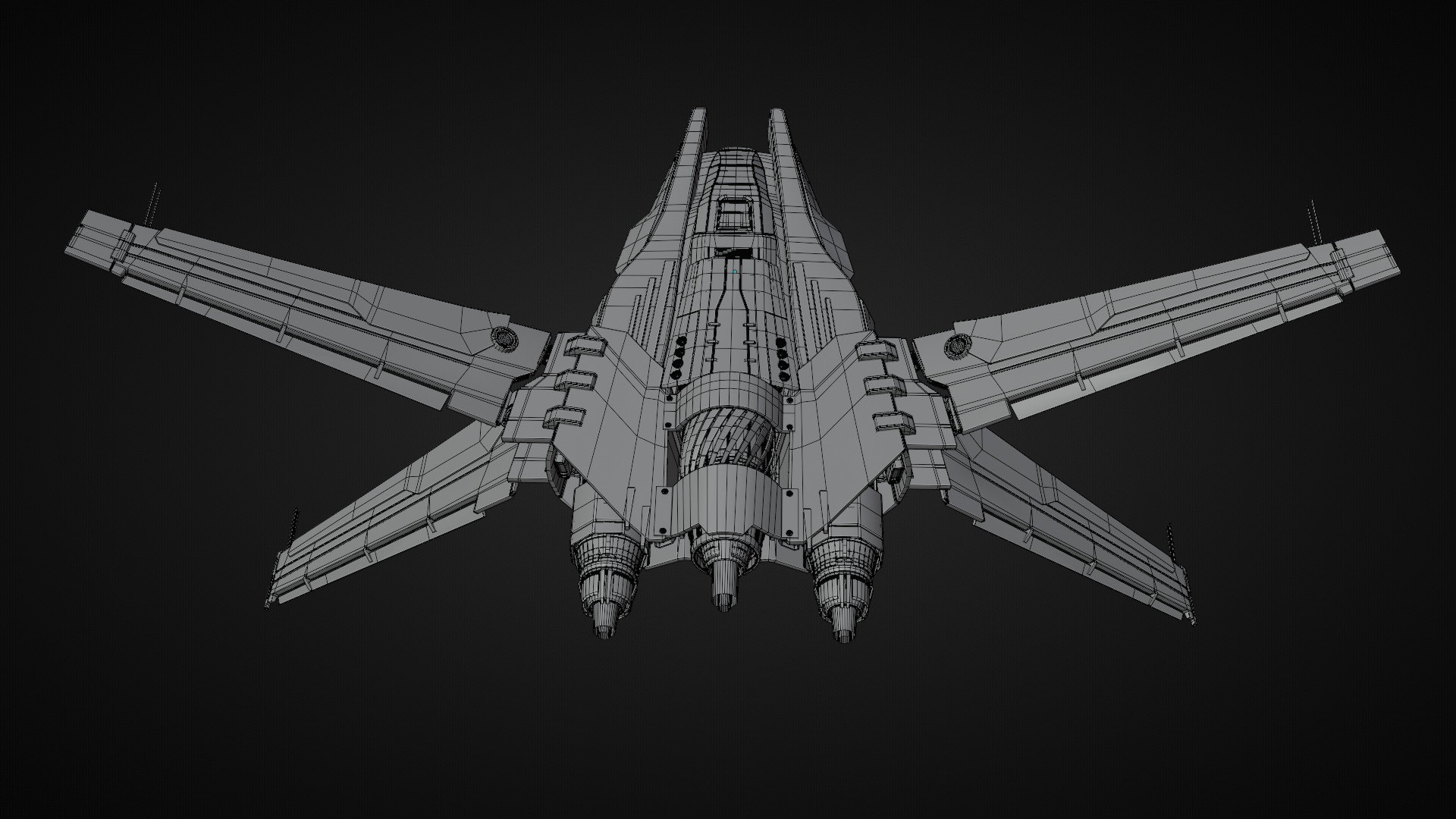 Scifi Ship with Interior 3D model_27