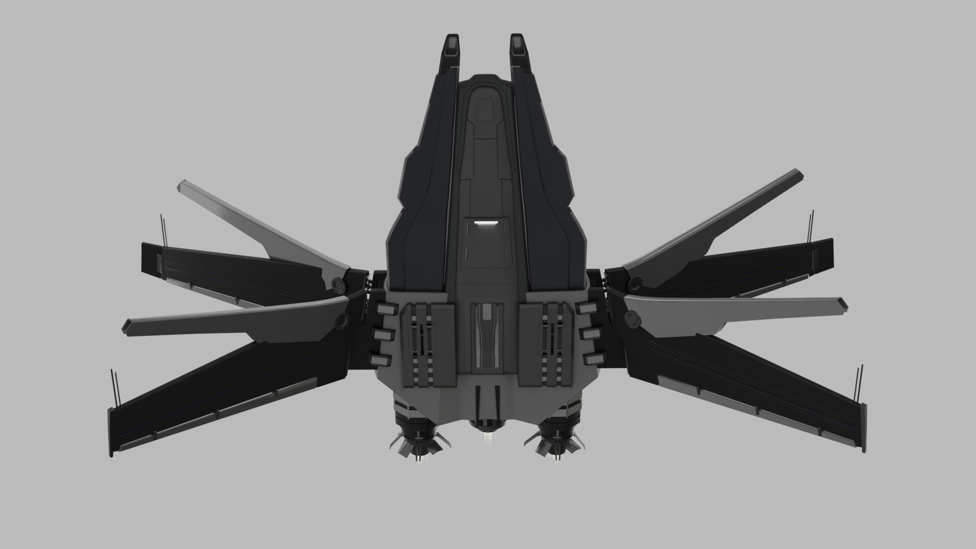 Scifi Ship with Interior 3D model_11