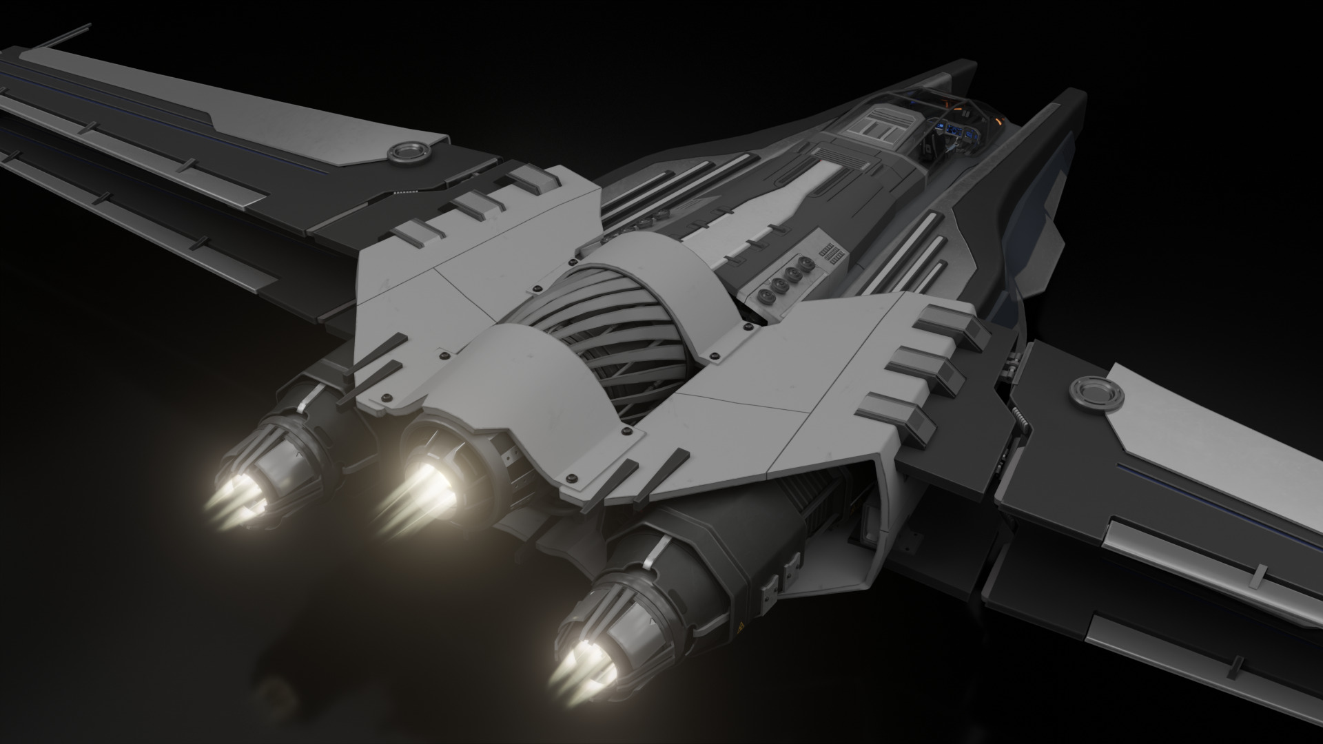 Scifi Ship with Interior 3D model_15
