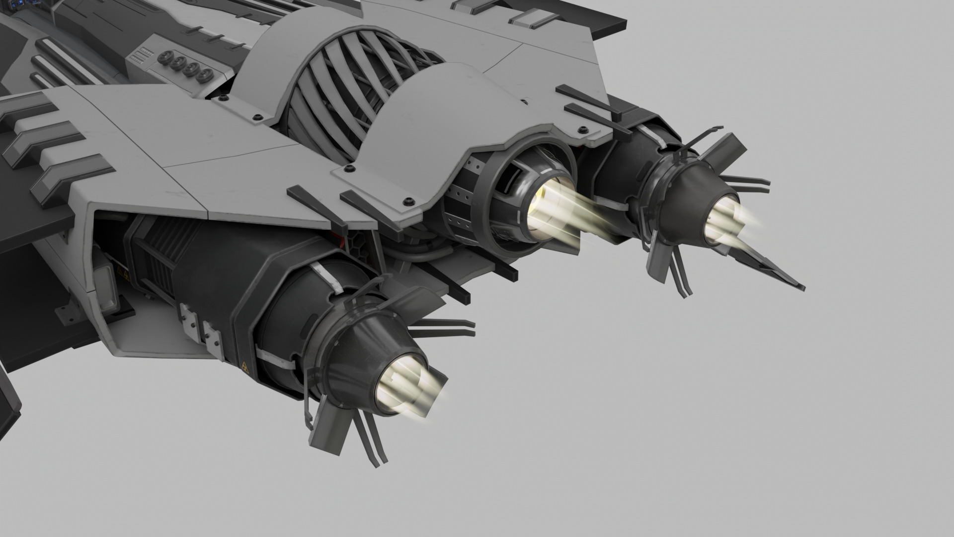 Scifi Ship with Interior 3D model_7