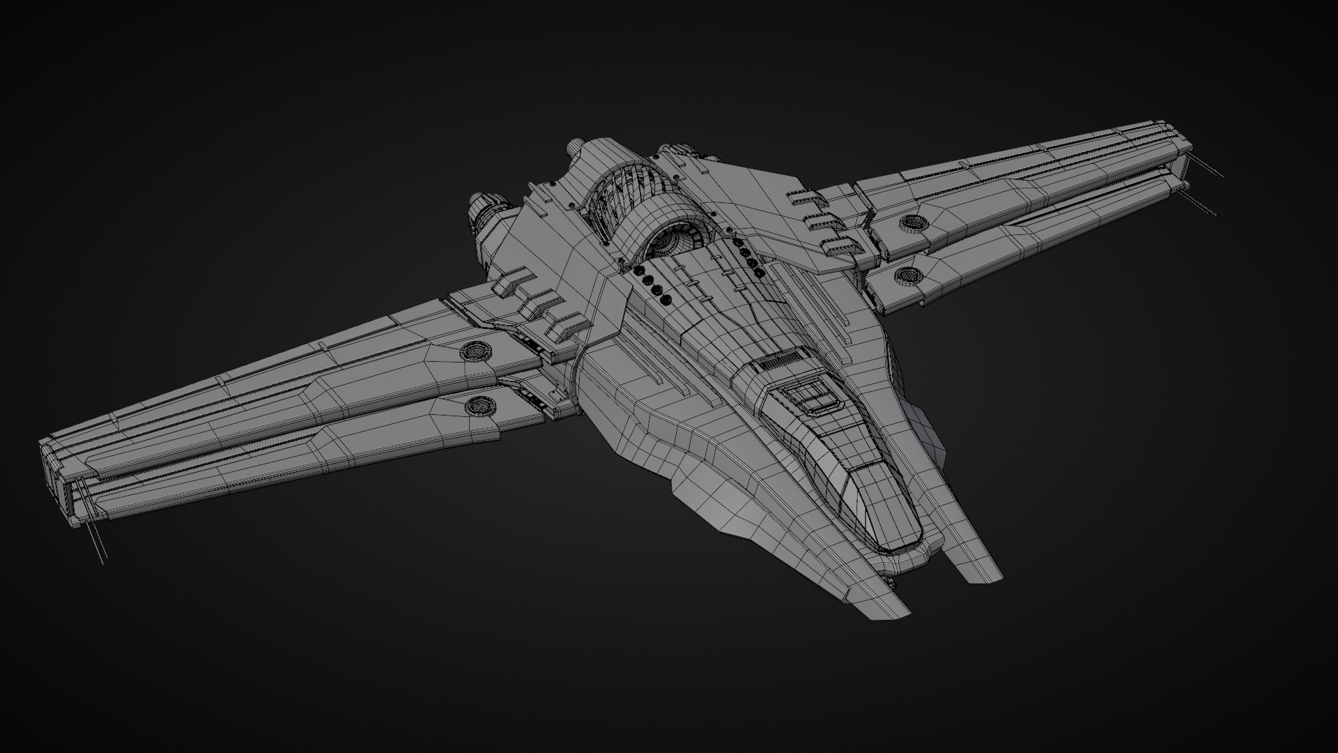 Scifi Ship with Interior 3D model_25