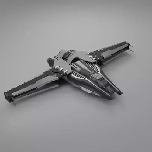 Scifi Ship with Interior 3D model