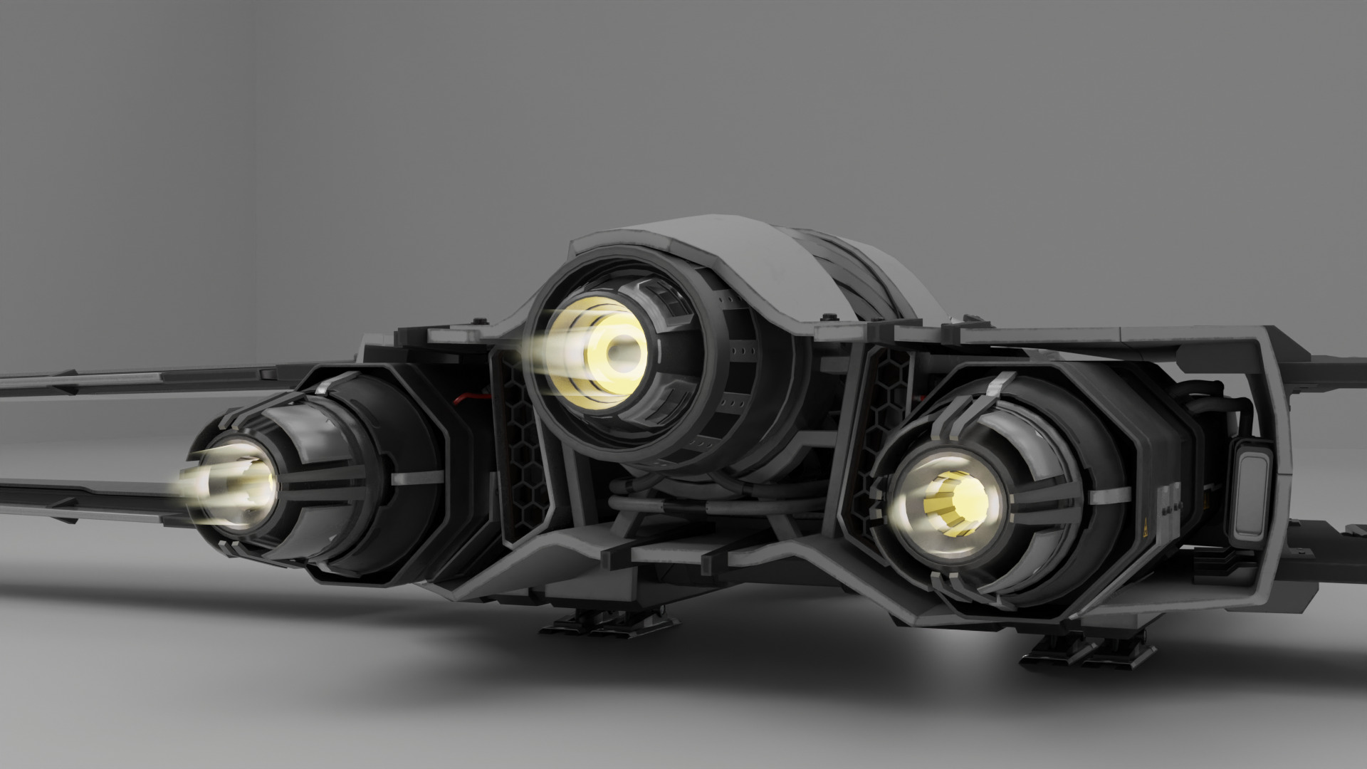 Scifi Ship with Interior 3D model_8