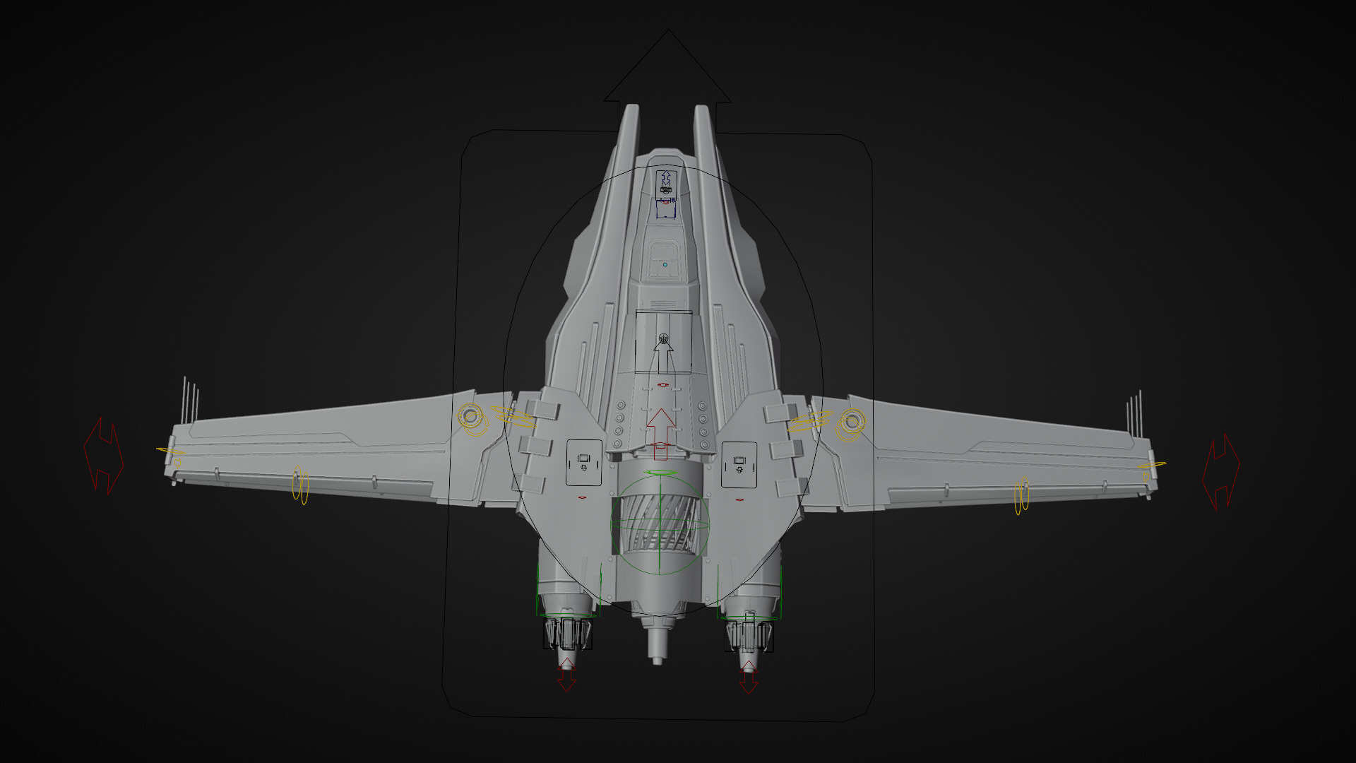 Scifi Ship with Interior 3D model_24