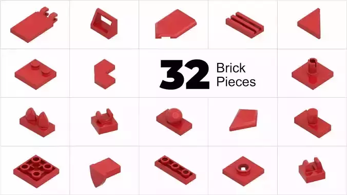 TwindBricks3D - 32 Bricks Tile Modifield collection