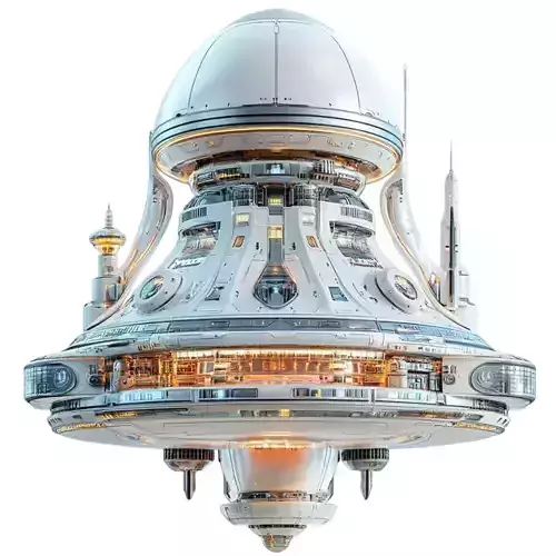 alien-dome-in-futuristic-city Free low-poly 3D model