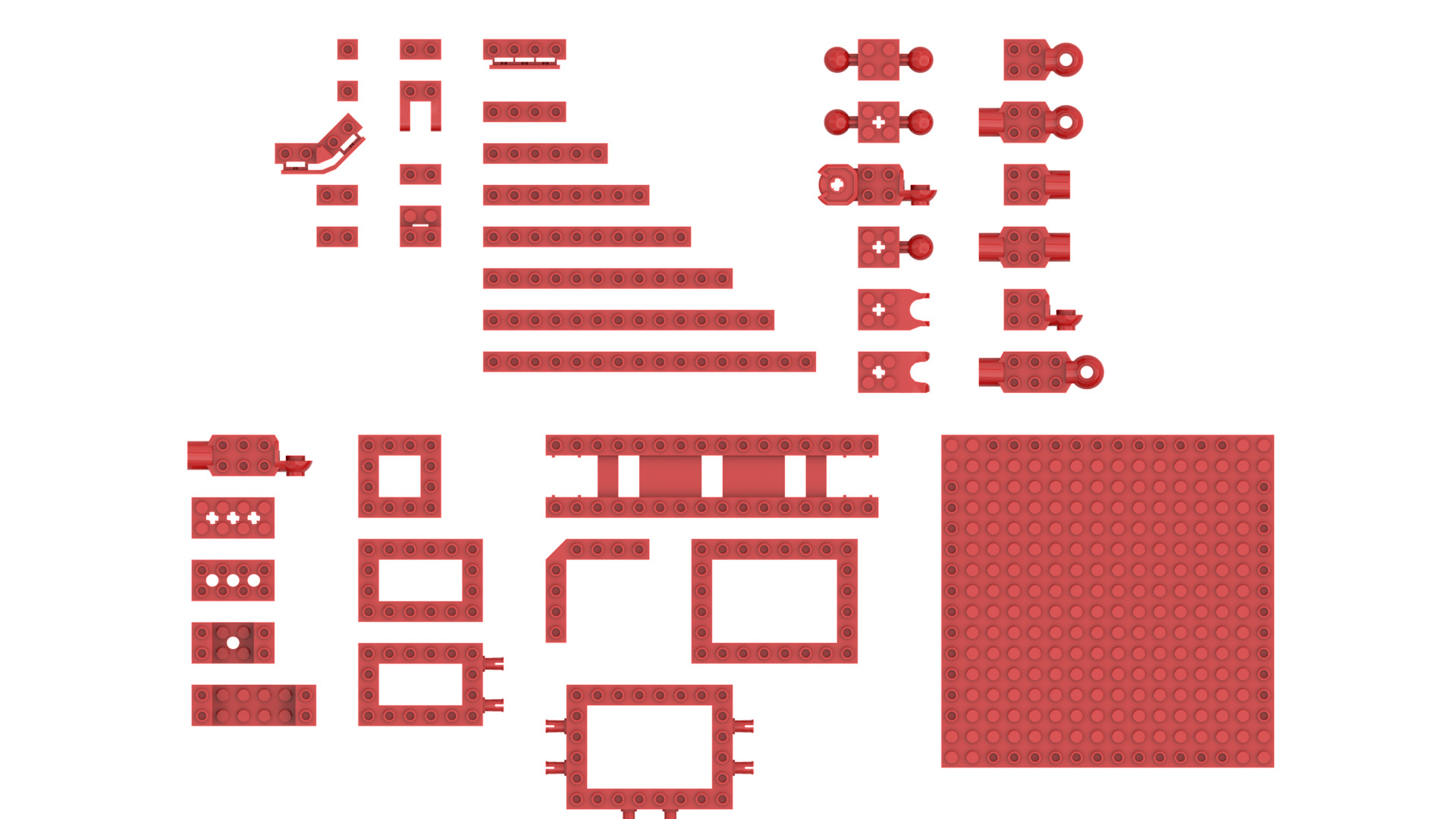 TwindBricks3D - 42 Technic Brick collection 3D print model_1