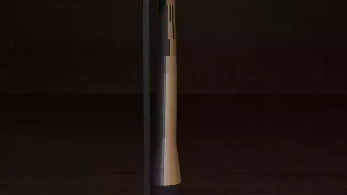 Stylized Wooden and Black War Bow - Low Poly 3D Model