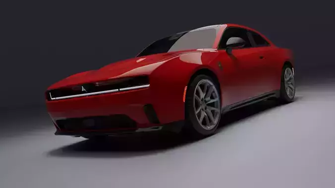 Dodge Charger Daytona 2025 Low-poly 3D model