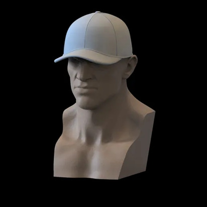 Normal cap hat 3D print model_3