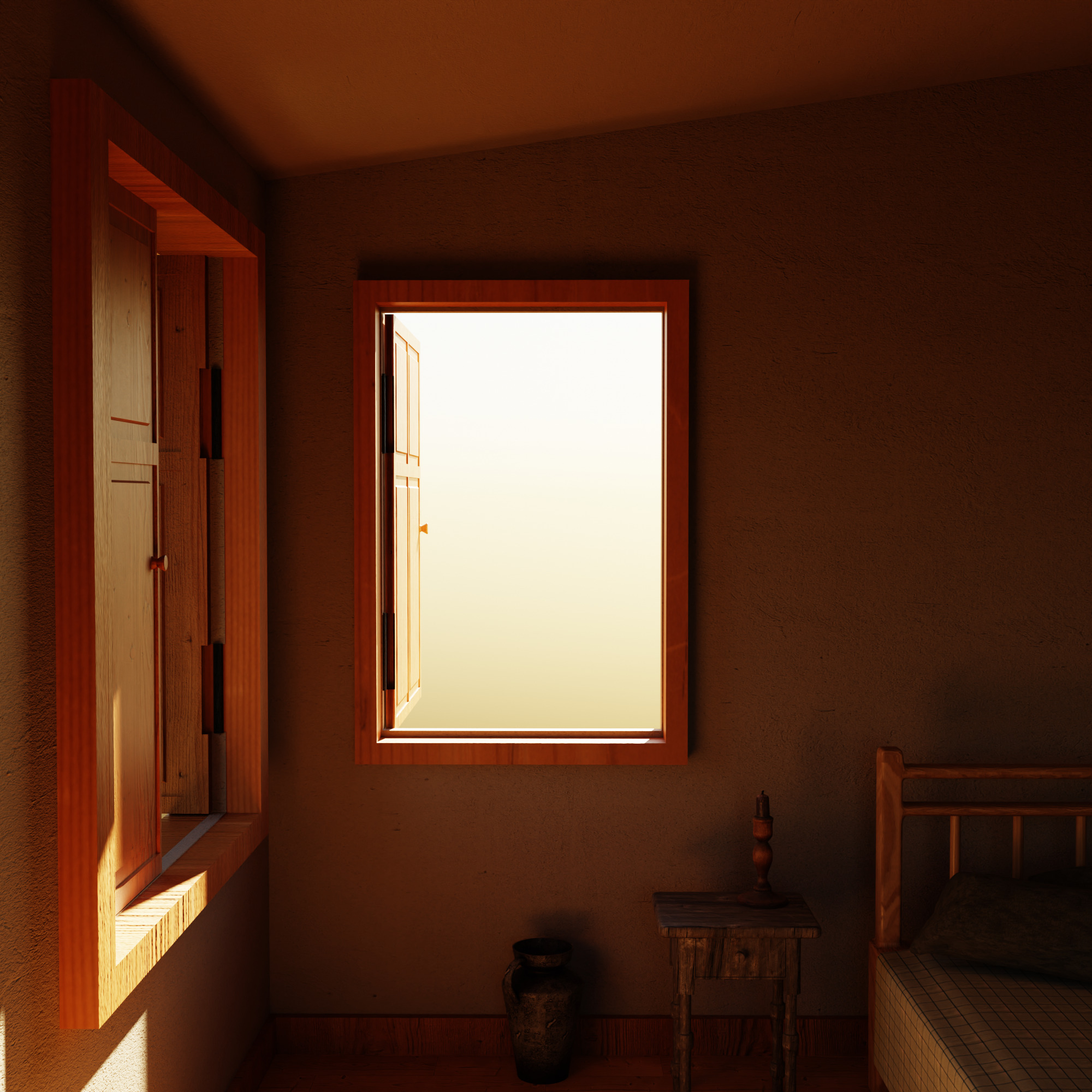 Furnished Village Cottage Game Ready Model Low-poly 3D model_8