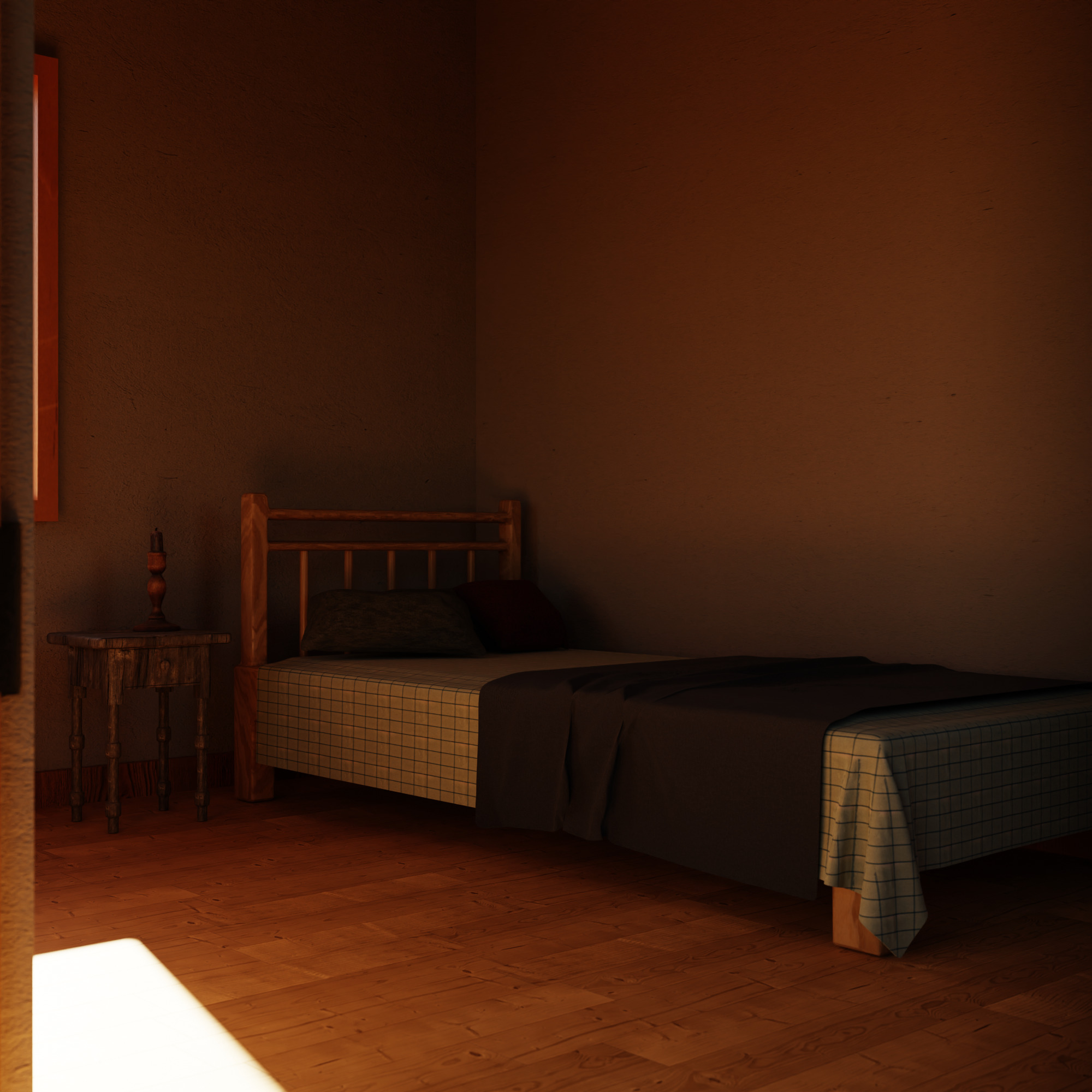 Furnished Village Cottage Game Ready Model Low-poly 3D model_10