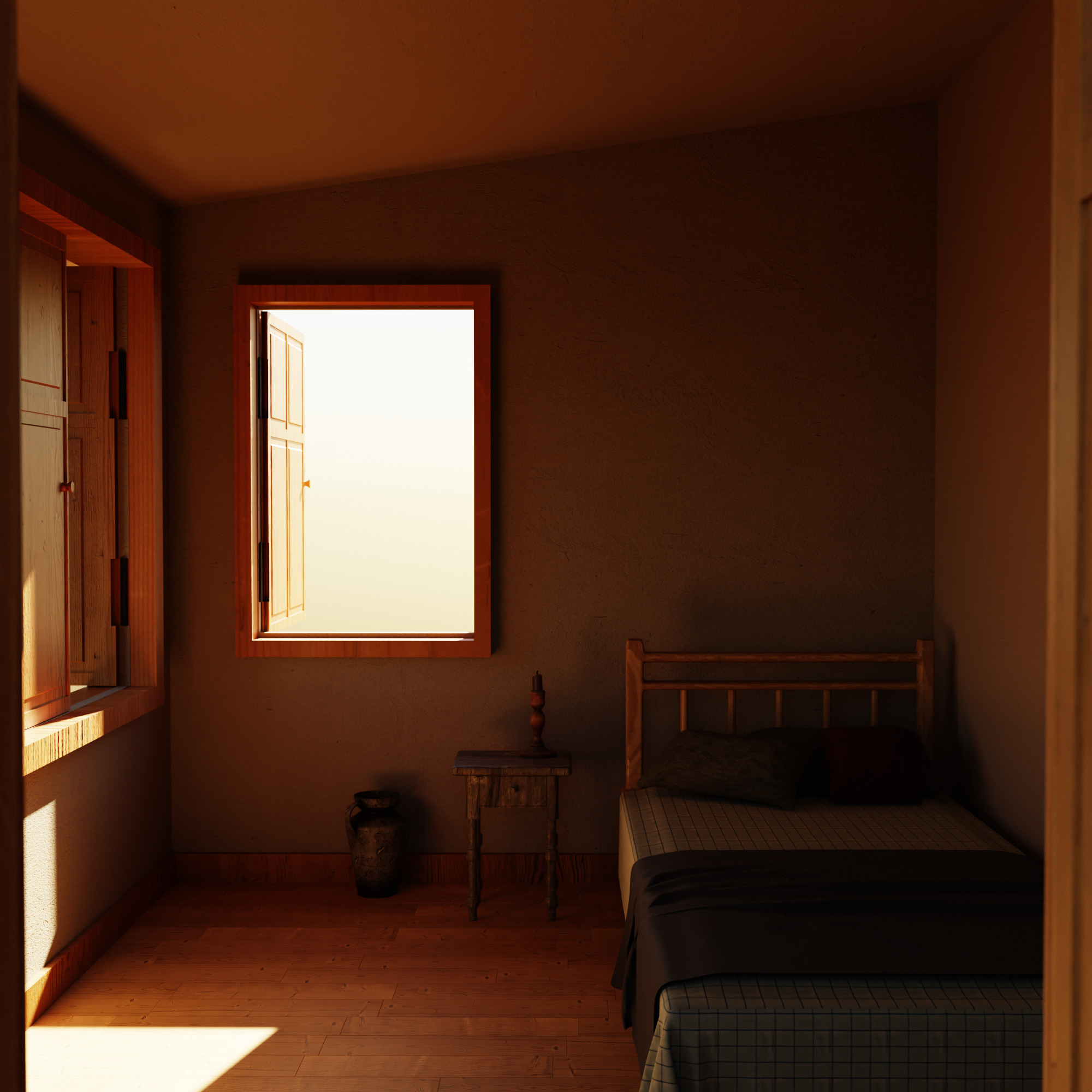 Furnished Village Cottage Game Ready Model Low-poly 3D model_9