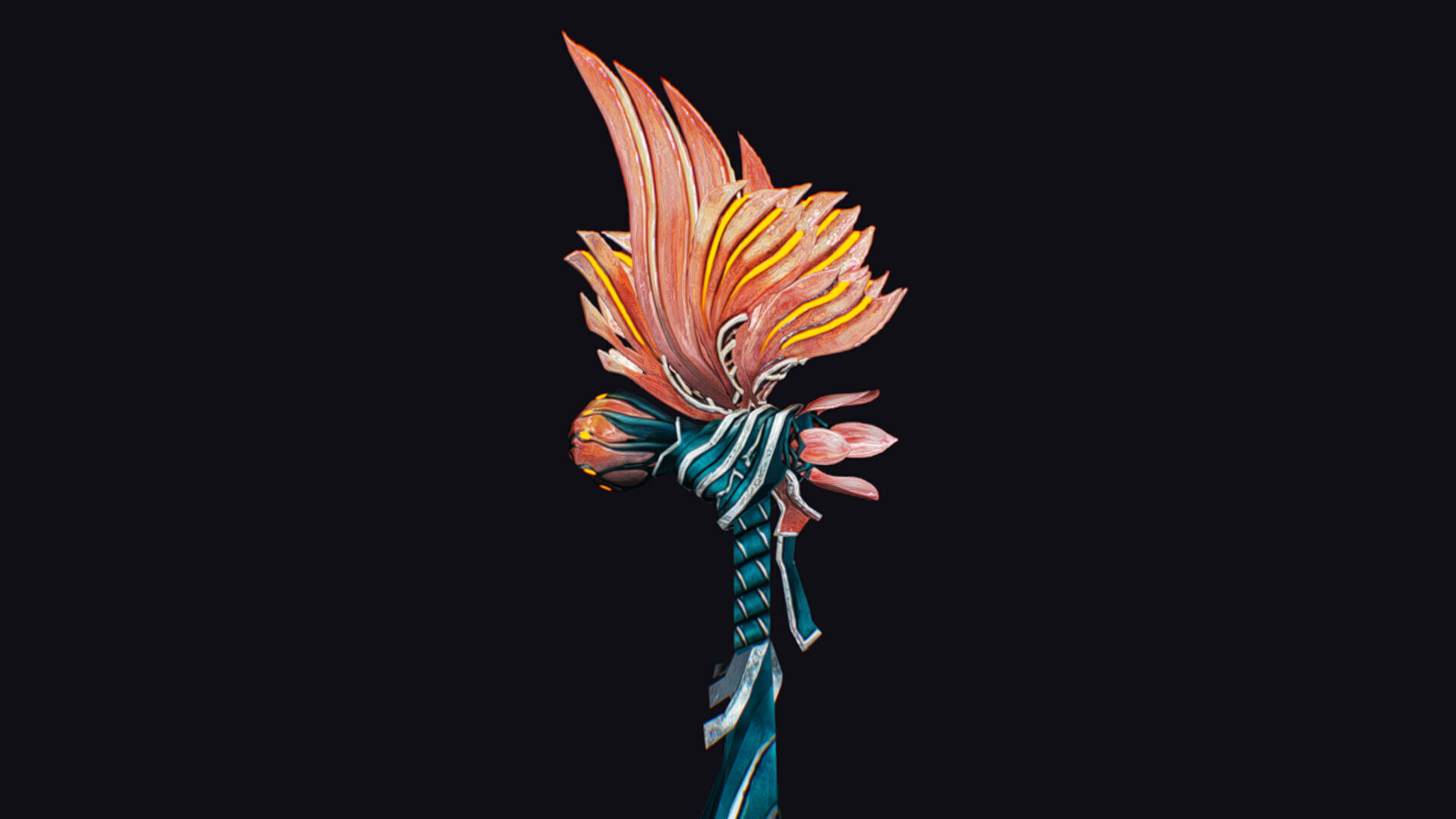 Magic Wand Rod Stick Fairy Staff Scepter Inventory Item Low-poly 3D model_10