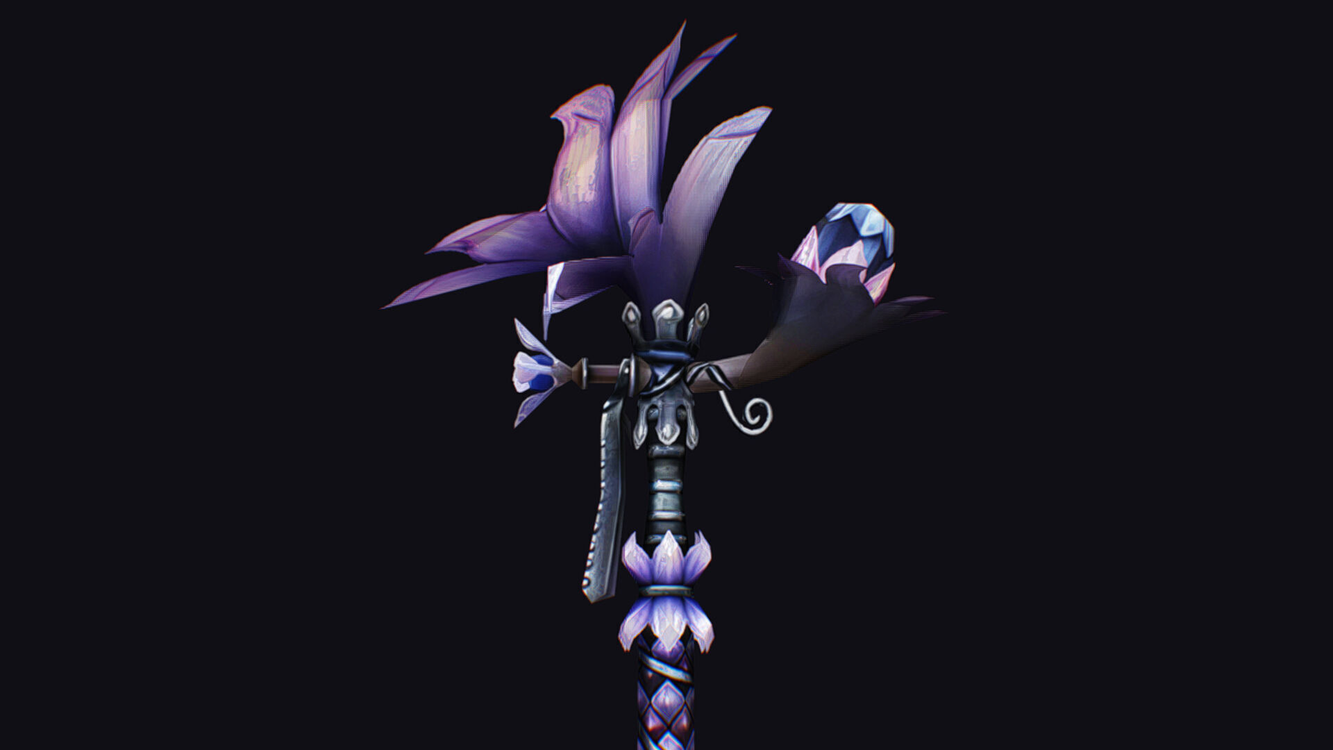 Magic Wand Rod Stick Fairy Staff Scepter Inventory Item Low-poly 3D model_13