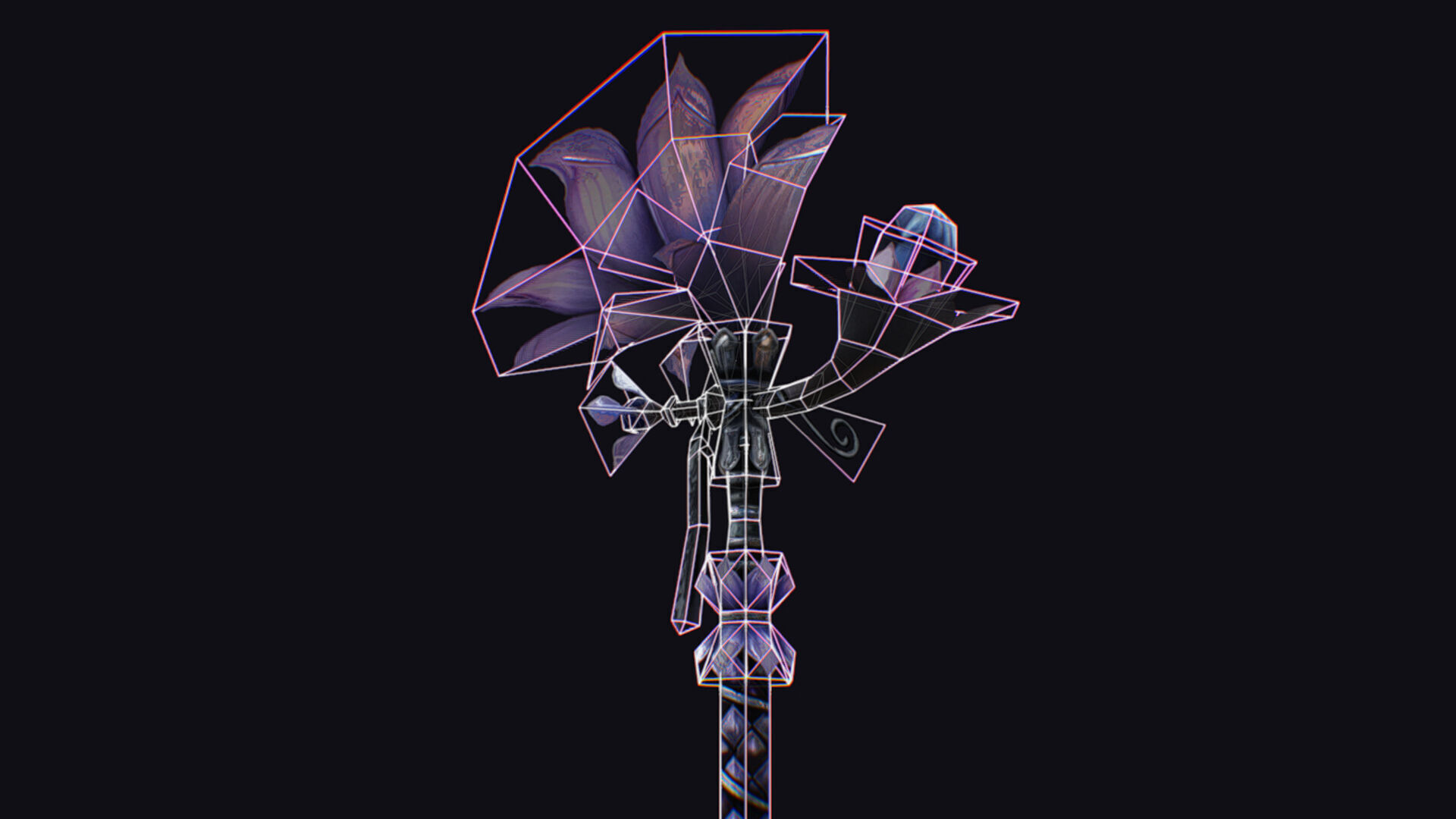 Magic Wand Rod Stick Fairy Staff Scepter Inventory Item Low-poly 3D model_18