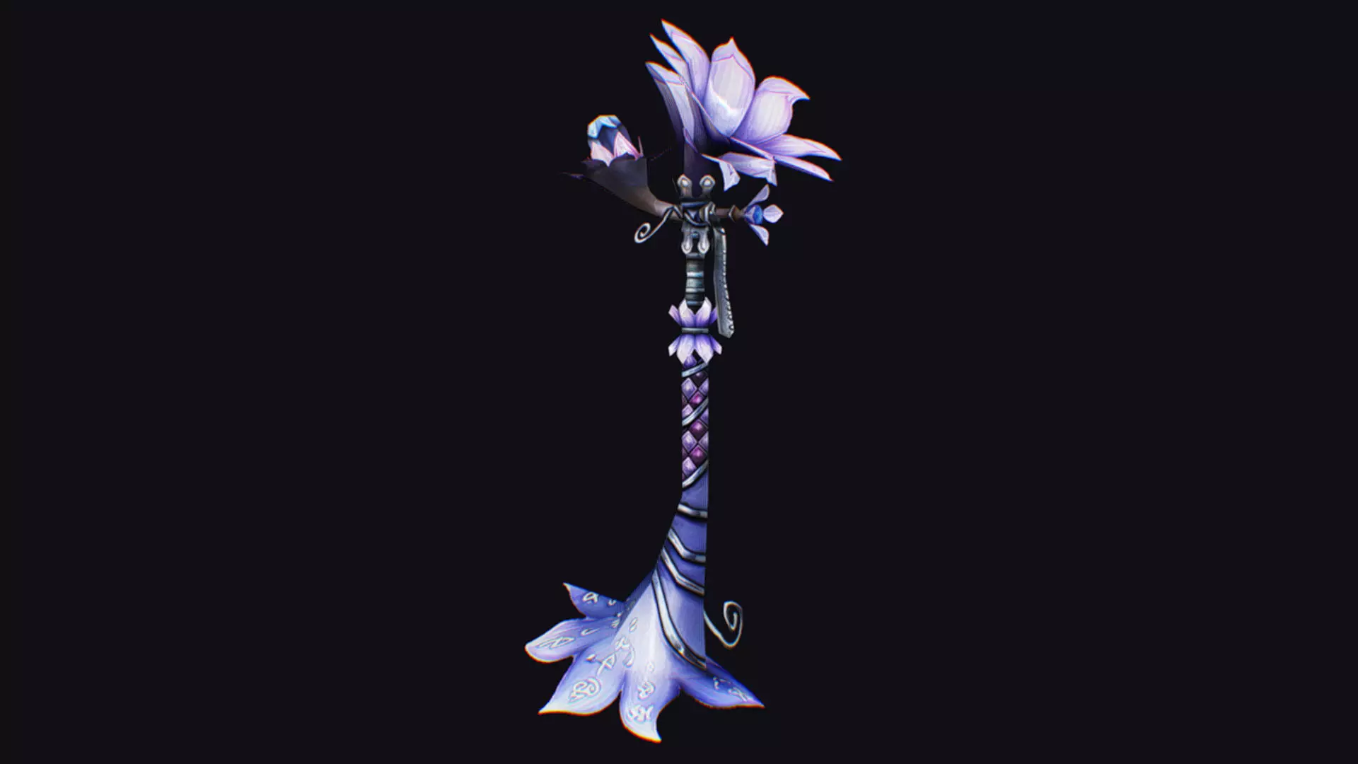 Magic Wand Rod Stick Fairy Staff Scepter Inventory Item Low-poly 3D model_0