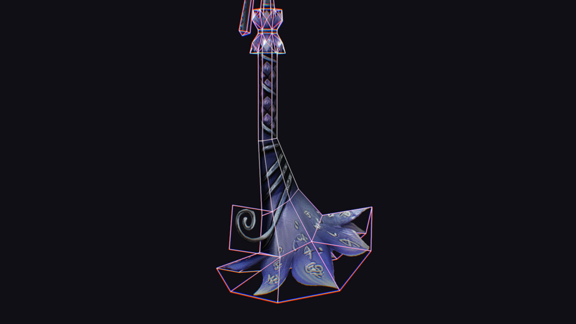 Magic Wand Rod Stick Fairy Staff Scepter Inventory Item Low-poly 3D model_19