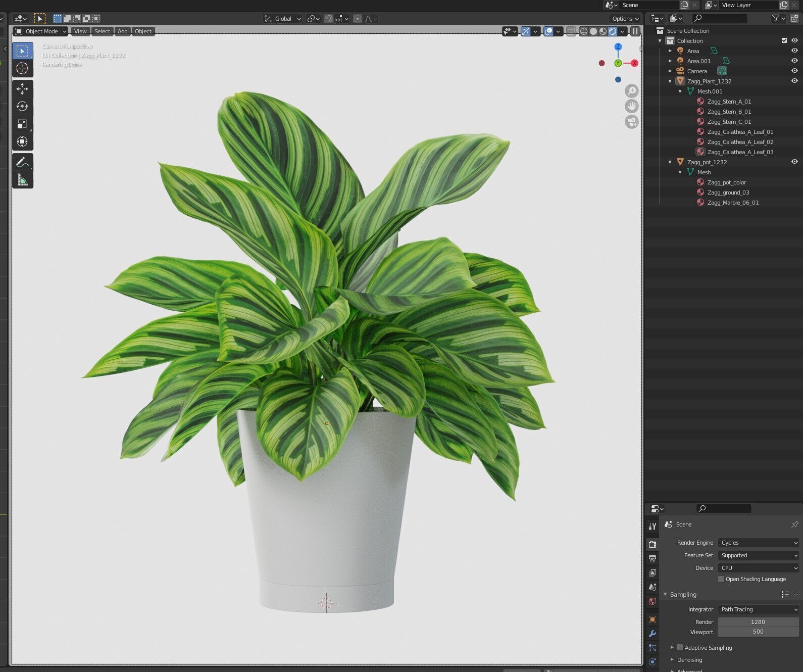 Plant 1232 3D model_6