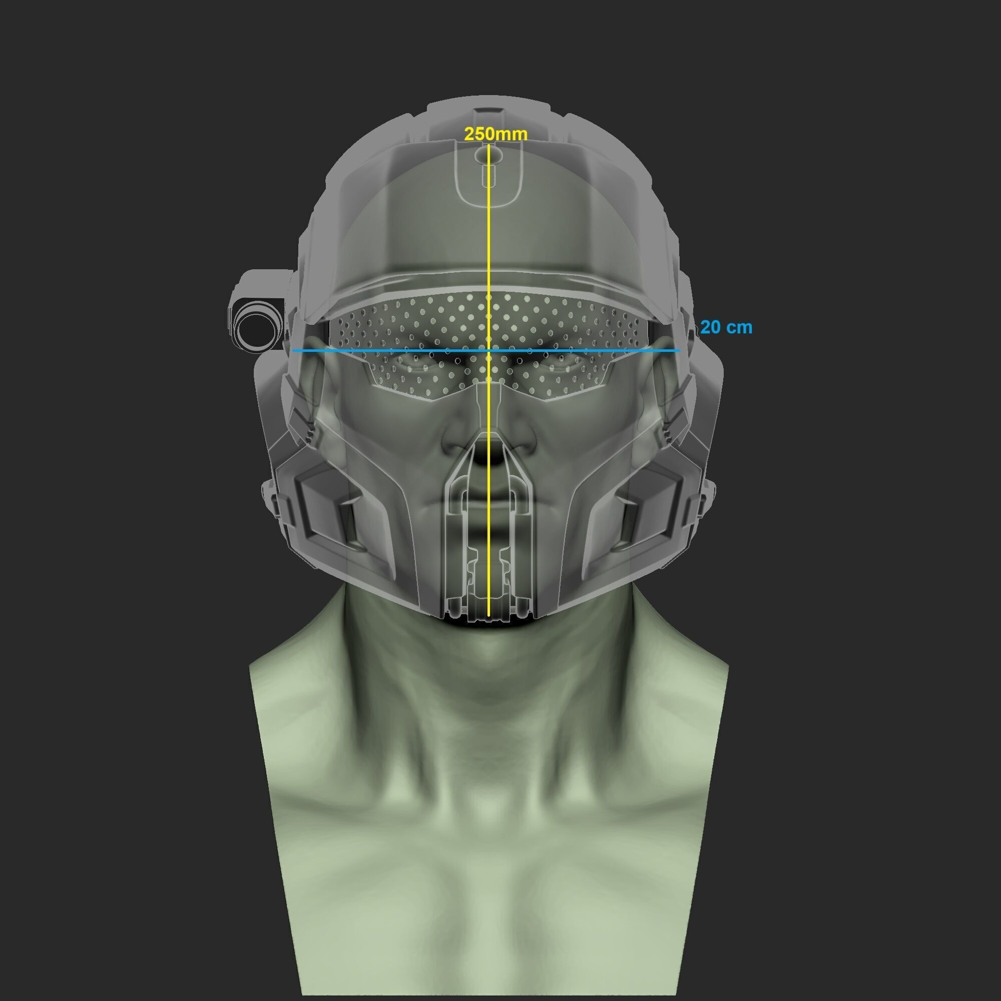 Helldivers infiltrator helmet wearable 3D print model_3