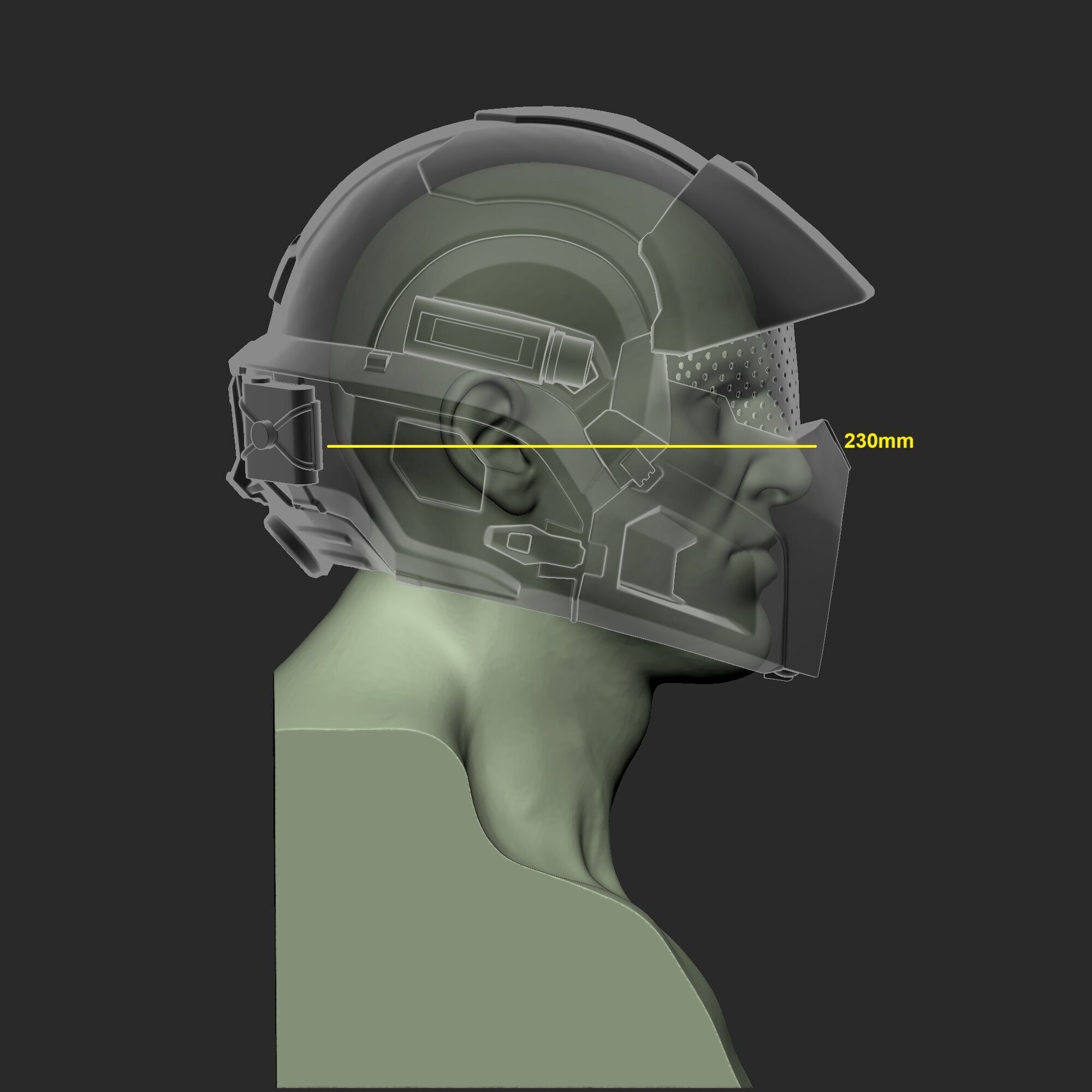 Helldivers infiltrator helmet wearable 3D print model_5