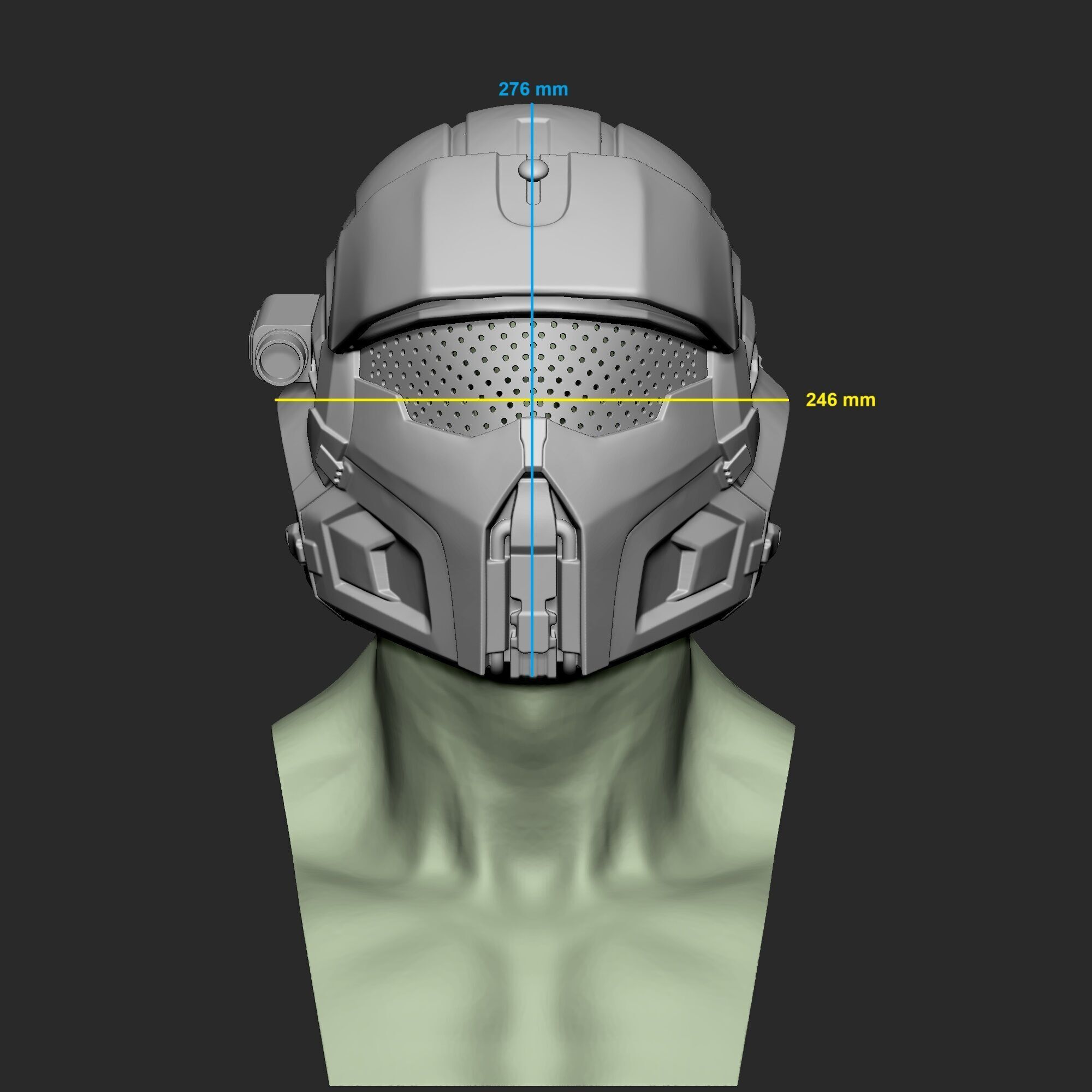 Helldivers infiltrator helmet wearable 3D print model_2