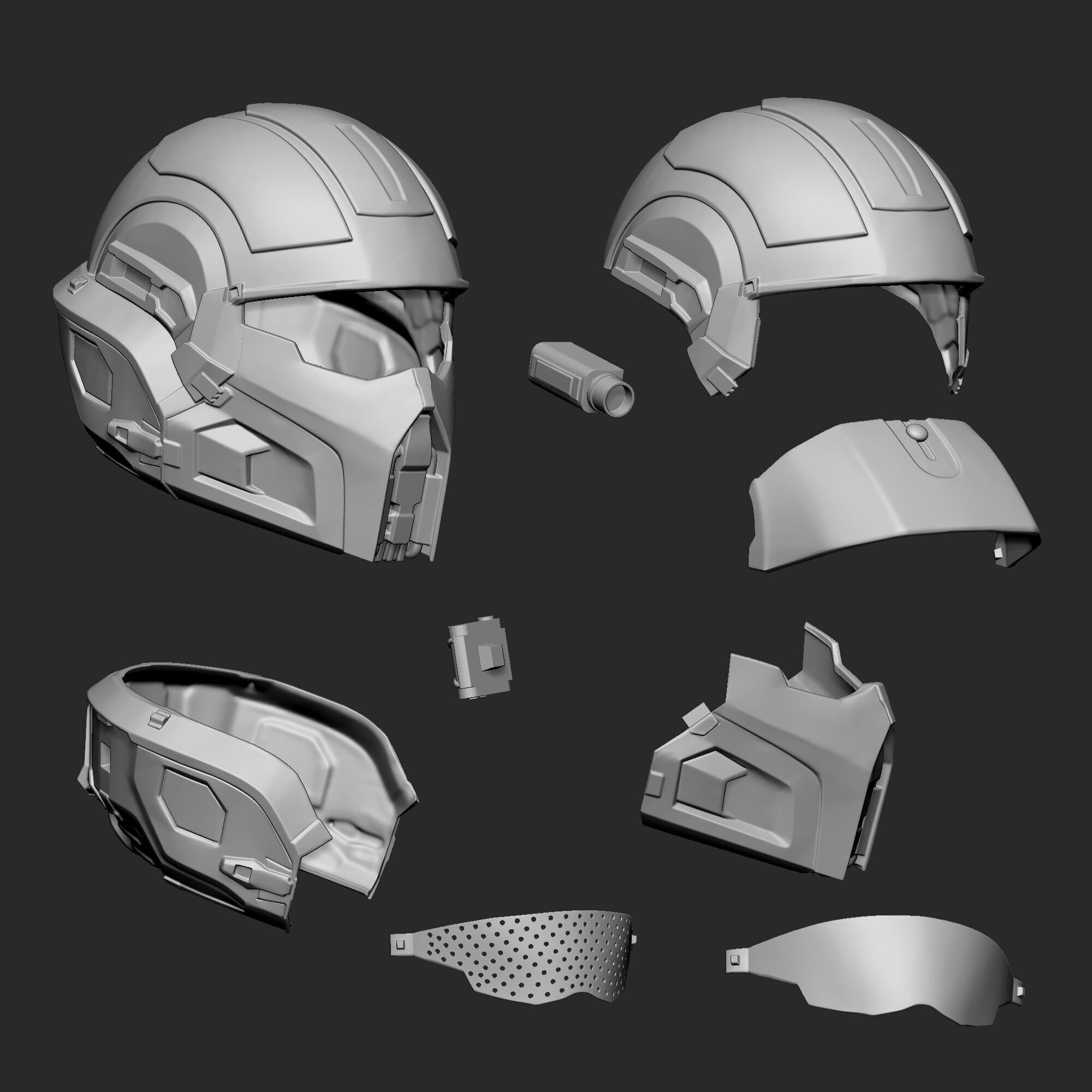 Helldivers infiltrator helmet wearable 3D print model_1