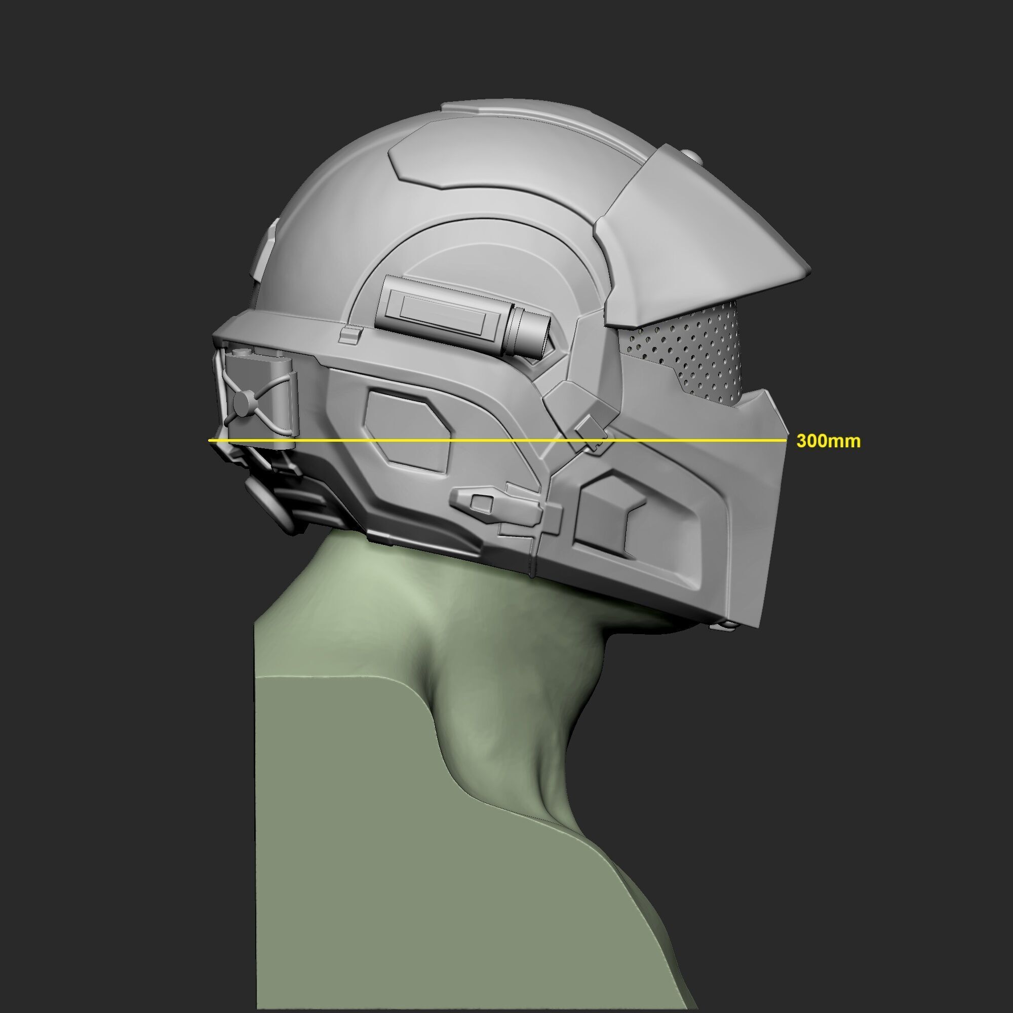 Helldivers infiltrator helmet wearable 3D print model_4