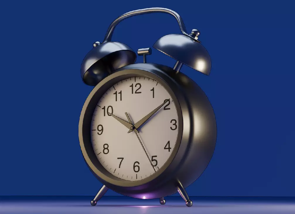 Blender FreeStyle 3D Clock in Anime-Style Low-poly 3D model