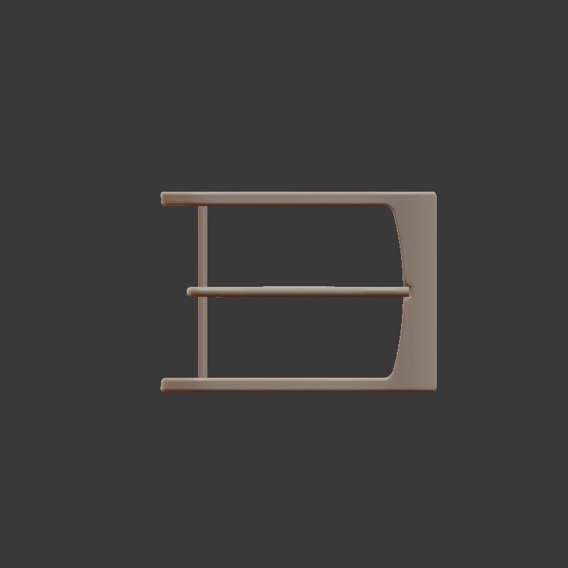Brass Belt Buckle 3D model_3
