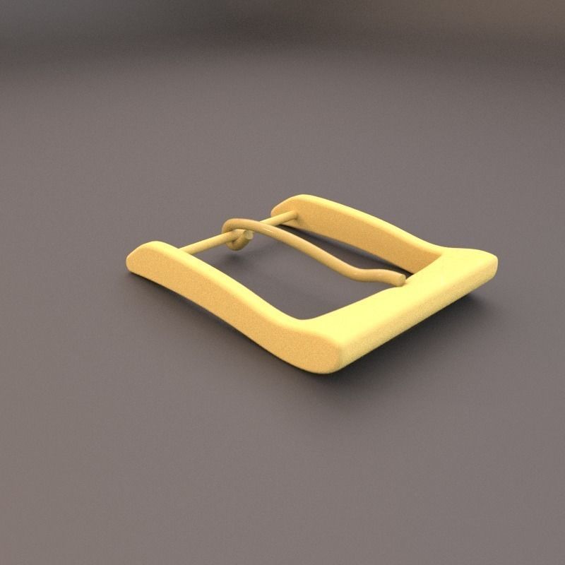 Brass Belt Buckle 3D model_0